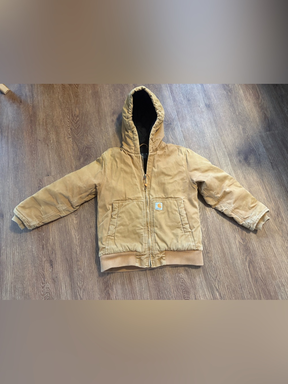 Youth Carhartt Active Jacket Size Medium 10-12 OJ8545-B 100% Cotton GUC